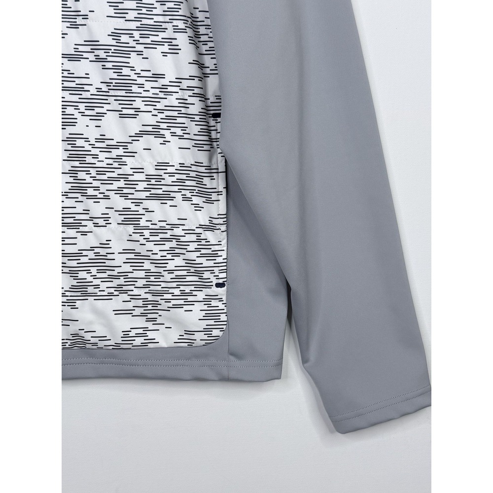 Peter Millar Weld Elite Hybrid 1/2 Zip White Gale Gray Pullover Jacket Large - Picture 4 of 12